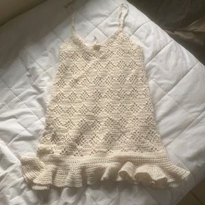 Crochet cream dress